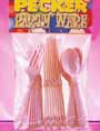 Pecker party ware- located in our bachelorette shopping plates forks spoons store $15.95